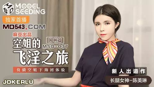 MSD-037 The Hardship Chapter: Chen Meilin, the Stewardess's Flight Journey, the Debt-ridden Stewardess's First Experience in the Adultery, Madou Media Films