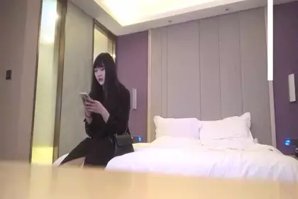 beautiful girl in black with tattoos, licking deep throat blowjob, riding herself and fucking hard