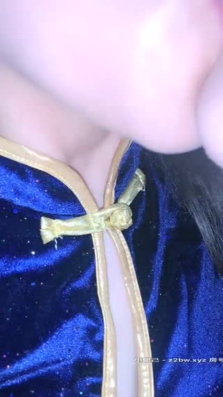 2021,01,26‖Hotel‖Blue Cheongsam‖Black Silk High Heels‖Explosive Fuck Sister Fucked Out White Slurry_T