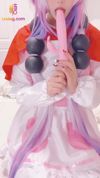Super cute and adorable Internet celebrity girl [Xiao Han Miao] Dragon maid's COS Connor double hole round insertion pink and tender super cute little beauty