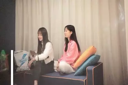 Two cute girls play threesome, licking and riding together, taking turns to fuck after the threesome, leaving one to continue