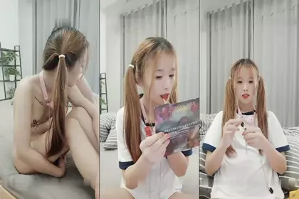 Yaoyao Kiyomi twin-tailed cute girl and her fuck buddy passionate sex, mouth plug nipple clamps riding on top and inserting fake dangling