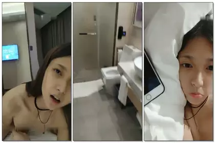 01 Little lemon looks pure and sweet cute girl hotel sex, oral sex close-up after the insertion of the man fiercely fucked two guns