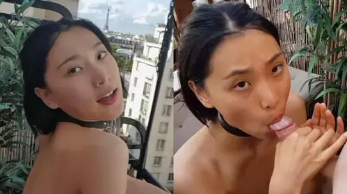 GC Internet celebrity girl Liu Yue and her boyfriend have passionate sex on the balcony