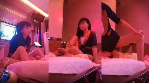 [Female technician in milk and rice soup foot massage shop] Show me your tits. Pull out your big dick and let the girl suck it. Do you like my dick? Take off your pants and ride it. It feels so good.