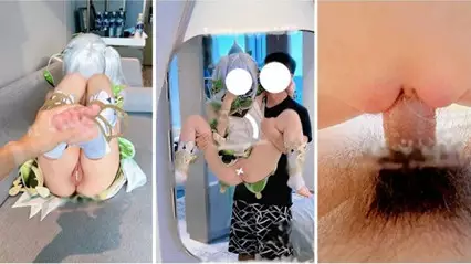 Uniform little loli back into the ass, cum on the face