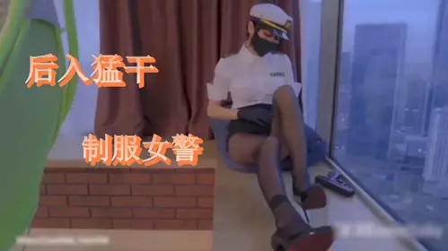 Young couple having fun sex, playing with uniform COS policewoman, getting fucked