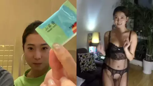 I am from Beijing. The beautiful model Yaoyao and her Italian handsome boyfriend are wearing sexy black silk lingerie and having sex in the living room bathroom.