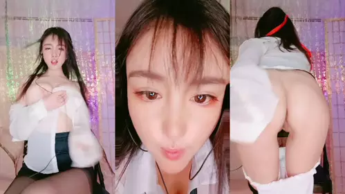 The charming and plump young woman dances hotly, wearing a professional white shirt and black silk one-step skirt, and her big ass wants to enter Feifei