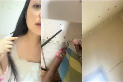 A good-looking couple makes money to pay off their debts! Masturbating and fucking in a paid room! Vibrator plugs both holes, lifts up the ass and pulls it, licks the dick and sucks it, and fucks the fat ass from behind