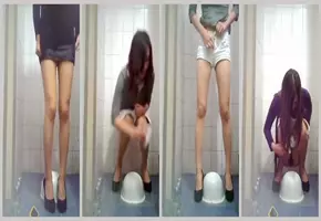 Beautiful women like clouds, OL women's toilet candid photos, all of them have good figures, black stockings, high heels, and pubic hair...