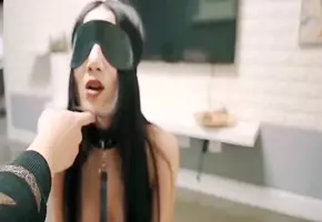 [Female slave] Dirty talk and training of beautiful sexy black stockings round buttocks female slave, bound and thrust...