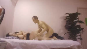 White-collar lady's clean pussy massage oil plus two times of sex