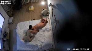 The hotel camera secretly filmed the black silk stewardess uniformed mistress being fucked by a drunk uncle from a God's perspective