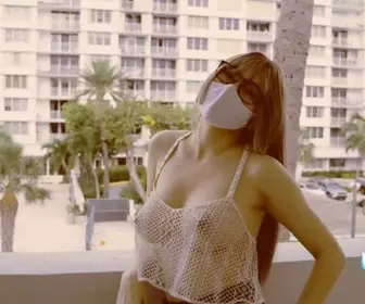 Canadian top-notch Chinese student Xiao Shuishui exposed on the balcony masturbating lewd clam spitting juice squirting continuous extreme climax shaking trembling 1