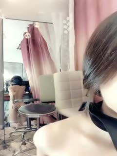 Pink pussy girl striptease sexy black silk high heels slowly take off the props