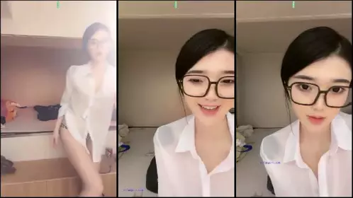 Looks like Feng Timo - glasses beauty ❤️-SuSu LUCKY-❤️ Very stylish This pussy is clean and tidy I want to lick her dick and fingers are tickling and dripping
