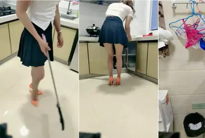 White clothes net red face big tits girl TP pa, sofa flirting rub milk blowjob in front of the camera, riding hard moaning panting seductively