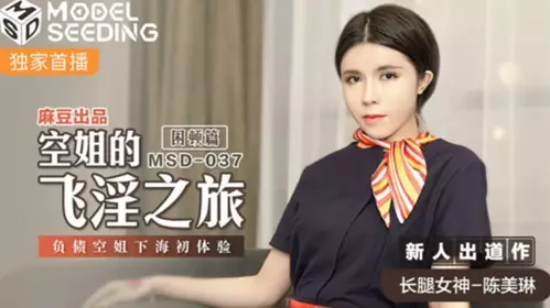 Madou Media - The flight attendant's journey of sex in the air, the first experience of the indebted flight attendant going to the sea - Chen Meilin
