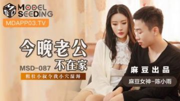 Domestic Madou AV MSD MSD087 My husband is not at home tonight Chen Xiaoyu