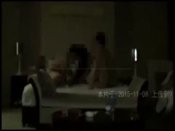 Hotel wife swap 4P single man crazy grass (black silk high heels uniform) slutty wife (continued)