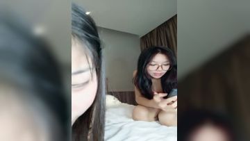 Pure and cute little Lolita! A couple with her bestie! Tongue kissing, flirting, licking tits, spreading tight pussy, taking turns showing in front of the camera, extremely tempting Episode 01