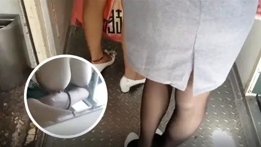 Slutty mother and son incest ride back home on the train and fuck mom's pussy in the train toilet