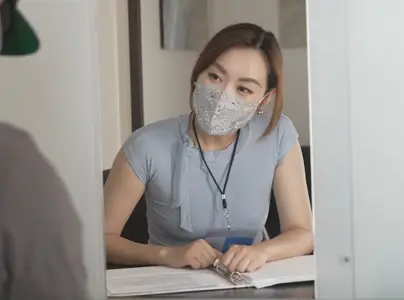 Bank clerk secretly having sex at the counter while processing business for customers - Miffy Rabbit
