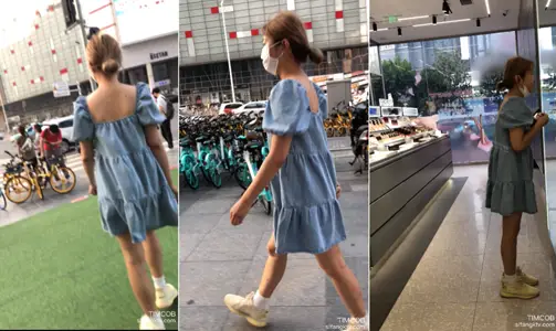 @ 20208216664 users upload: college students shopping! No underwear! The inside and the front and back are all dirty.