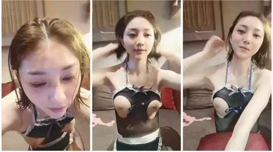 Hangzhou temperament net red [pure Younger], fishing net sex in villa swimming pool, model figure star face, powder abalone long legs beauty milk.