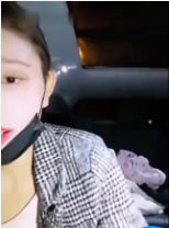 The white and beautiful breast girl drank too much and was a little High to play directly with the driver in the car.