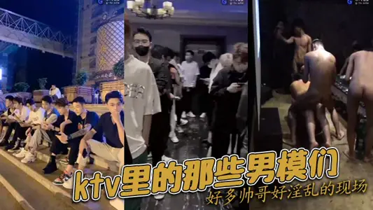 The male models in ktv are so handsome that they are promiscuous.