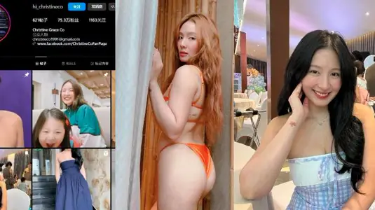 Filipino Chinese Internet Red Model [Xu Meiren christineco] and Gold Lord About Cannon Crack Video Leak, Royal Sister Posture in Front of Mirror