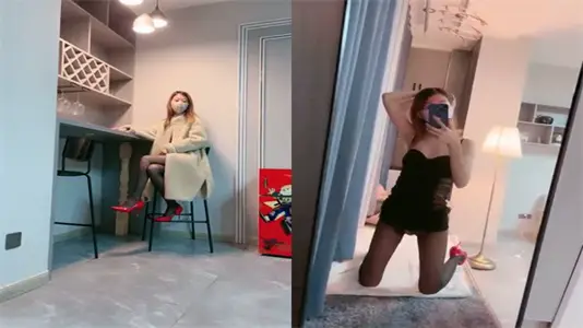 High-heeled shoes black silk slim tart self-touch tender hole masturbation, hunger seduce wolf friends hard fuck!