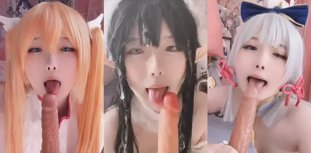 Ancient welfare Ji Nenmei oral sex naked dance collection, face simulation oral sex saliva drawing is like actual combat